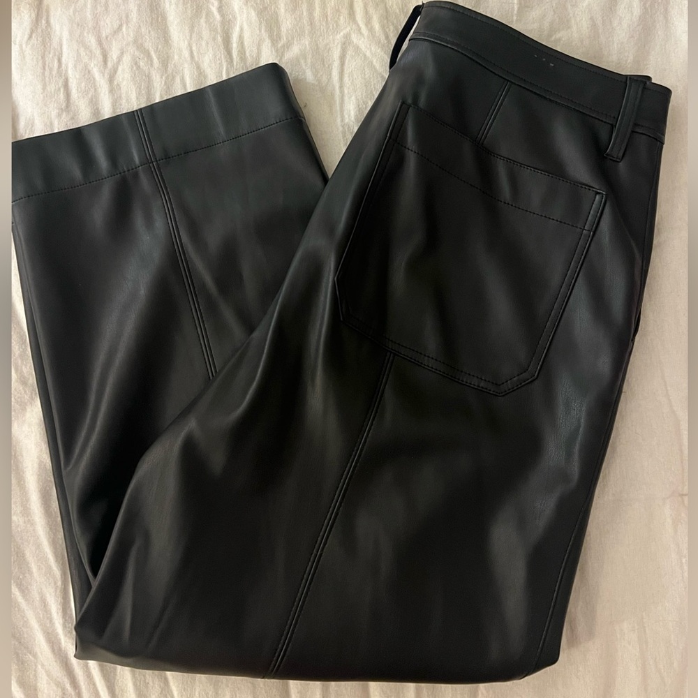 Madewell black leather pants